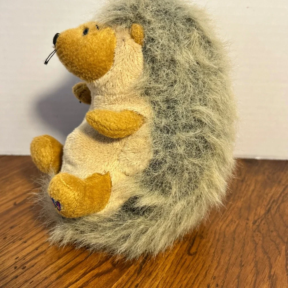 Ganz Webkinz Hedgehog Plush Stuffed Animal Tan Grey White Collectible Toy W Logo